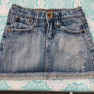 Place 1989 distressed bling denim skirt size 4